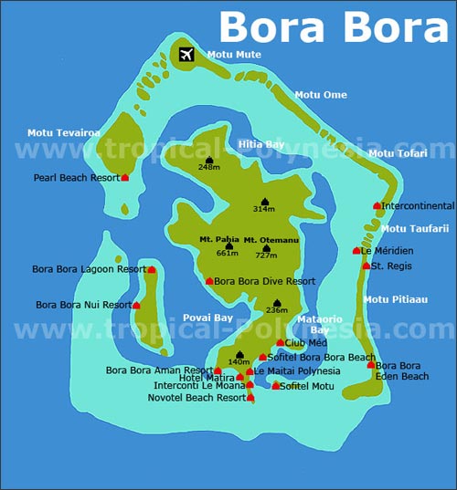Bora Bora Landkarte